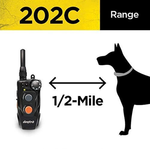 Dogtra 202C 1/2-Mile One-Handed Operation 2-Dog Remote Training Dog E-Collar