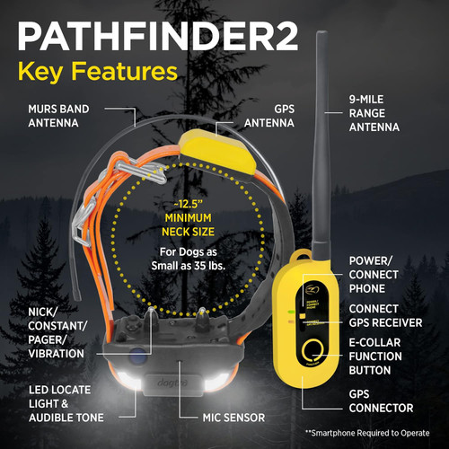 Dogtra Pathfinder 2 9-Mile Range Real Time Gps Dog Tracker And Training E-Collar