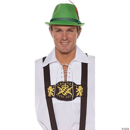 Underwraps Men's Oktoberfest Lederhosen Suspenders Costume, Brown, One Size -
