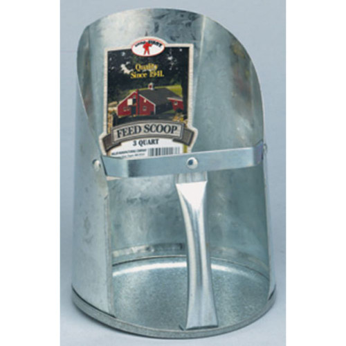 Miller Manufacturing Galv 4 Quart Hand Feed Scoop - Miller 9204
