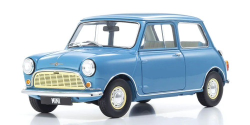 HRP Kyosho 1/18 Scale Morris Mini Minor Clipper Blue Model HRP Kyosho 1/18 Scale Morris Mini Minor Clipper Blue Model