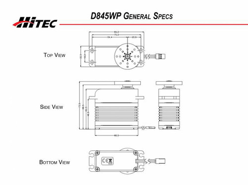 HRP Hitec D-845Wp 32-Bit Monster Torque Waterproof Steel Gear Servo HRP Hitec D-845Wp 32-Bit Monster Torque Waterproof Steel Gear Servo