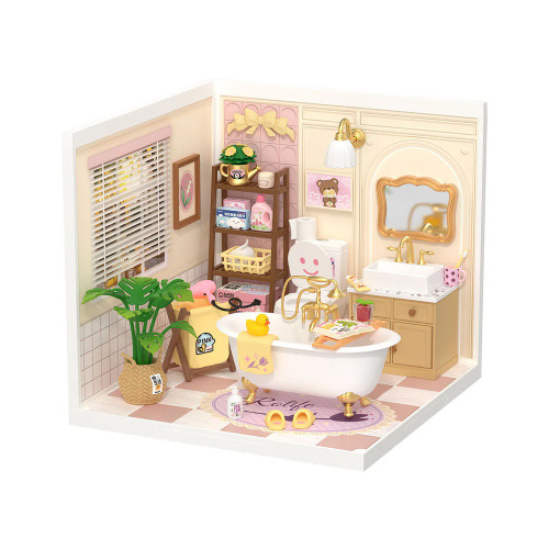 HRP Robotime Pop Bubble Bathroom Plastic Diy Miniature House