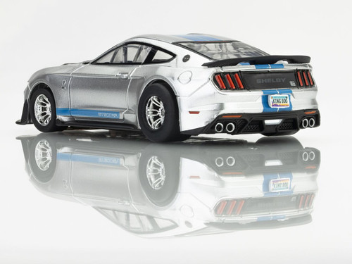 HRP Afx Racing 2022 Mustang Gt500Kr Silver/ Blue Ho Scale Slot Car