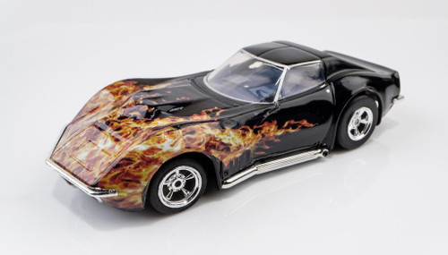HRP Afx Racing 1968 Corvette 427 Black/Flame Ho Scale Slot Car HRP Afx Racing 1968 Corvette 427 Black/Flame Ho Scale Slot Car