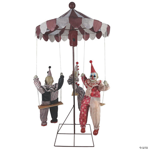 MARIO CHIODO Seasonal Visions Animated Clown Go-Round Prop