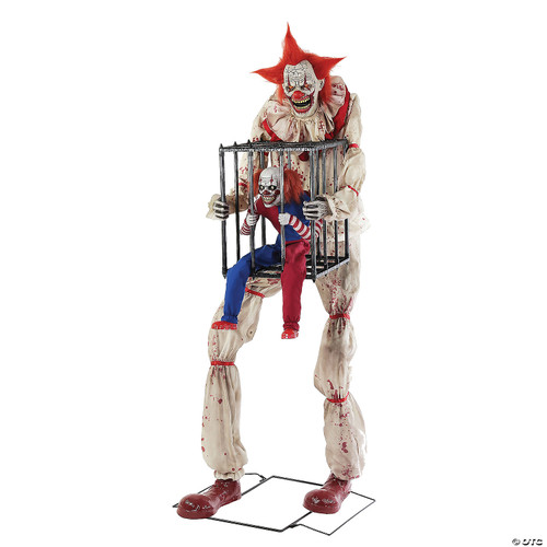 Seasonal Visions Animated Cagey The Clown with Caged Clown Costume