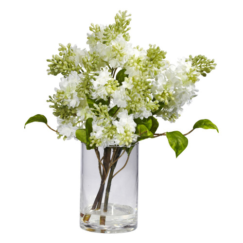 New Nearly Natural 15” Lilac Arrangement