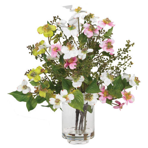 New Nearly Natural 15” Dogwood Arrangement