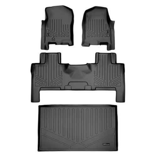 Smartliner Floor Mats And Cargo Behind 3Rd Row Set Fits 2007-10 Expedition El