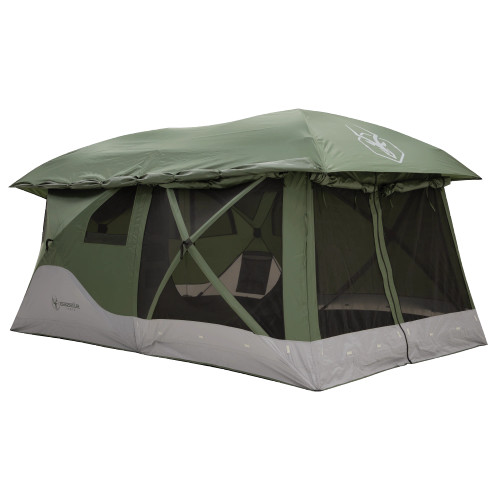 Gazelle T4 Tandem Pop-Up Portable 4-8 Person Camping Hub Tent In Alpine Green Gazelle T4 Tandem Pop-Up Portable 4-8 Person Camping Hub Tent In Alpine Green
