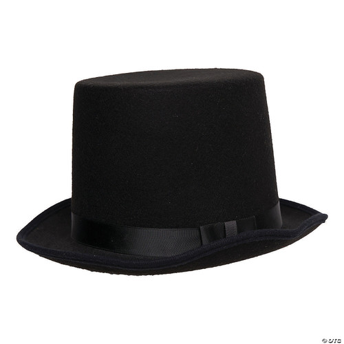 Underwraps Unisex Adult Felt Top Hat Costume Accessory-Black, One Size - One