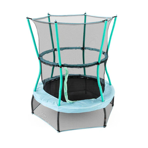 Skywalker Classic Blue Round Mini Trampoline With Enclosure Skywalker Classic Blue Round Mini Trampoline With Enclosure