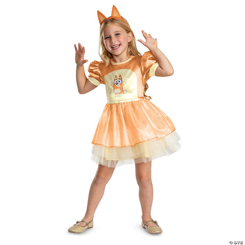 Disguise Bingo Skirt Costume for Kids, Official Bluey Character Outfit with Dress and Headband, Toddler Size Small (4-6x)