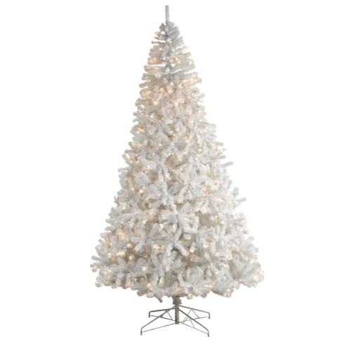 New Nearly Natural 10' White Artificial Christmas Tree With 2200 Bendable