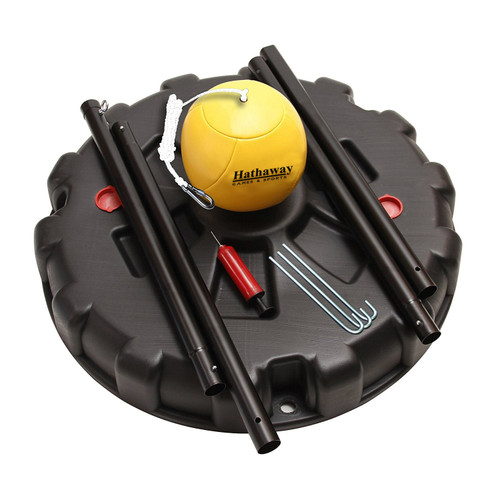 Bluewave Black and Yellow Tetherball Set with Fillable Base