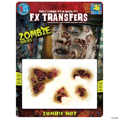 Tinsley Transfers Zombie Rot, Flesh/Multi, One Size