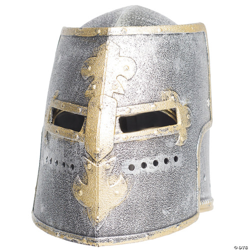 UNDERWRAPS Adult Costume Knight Box Helmet - Silver - One Size Fits Most