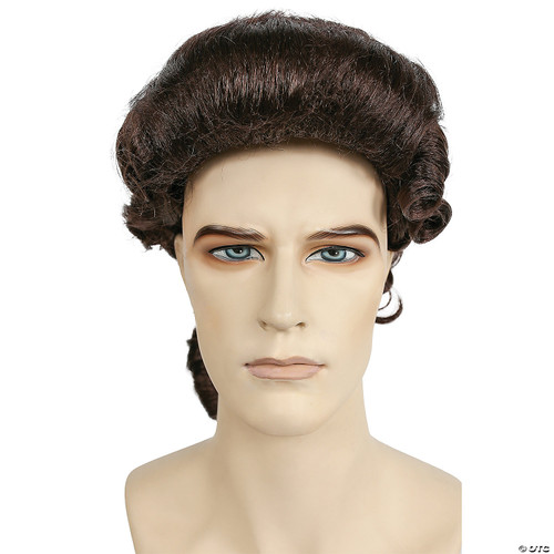 Morris Costumes Men's Colonial Pony Tail Wig - Medium Brown