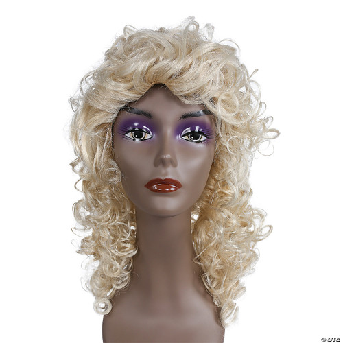 Lacey Wigs Fancy Curly Blonde Costume Wig Yellow