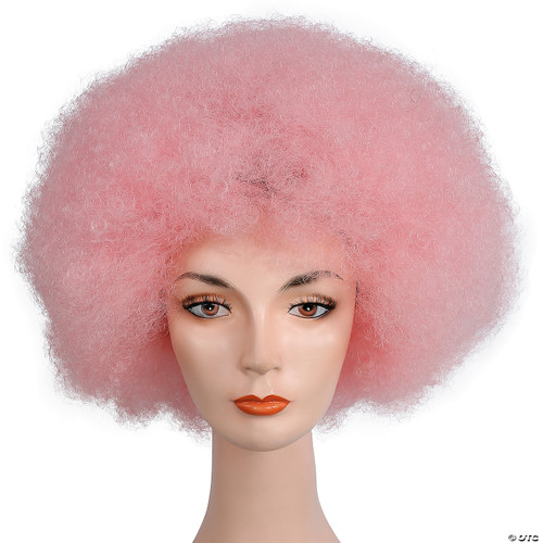 Lacey Wigs Morris Costumes LW524LTPK Afro Bargain Deluxe Wig44; Light Pink