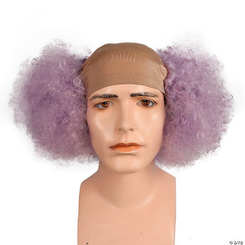 Lacey Wigs Bald Curly Clown Wig Purple