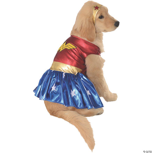 DC Comics: Wonder Woman Pet Costume for For Dogs or Cats by Rubies, Small