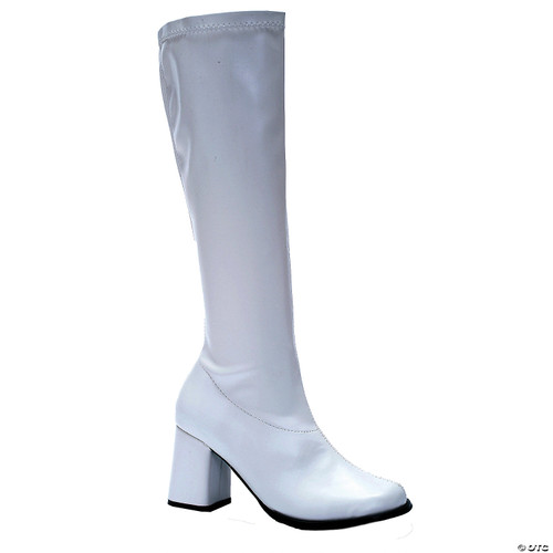 Ellie Women's GOGO 3" Heel Zipper Boot, White, 10