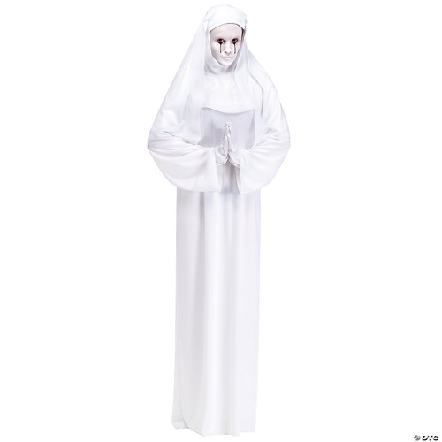 Fun World Women's Plus-Size Sister Scary2x Adult Costume, White, 2X 22W - 24W
