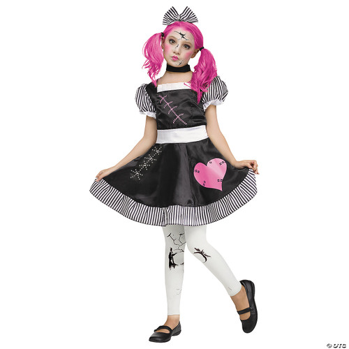 Fun World Broken Doll Costume, Medium 8-10, Multicolor