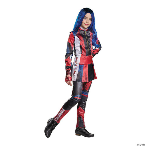Disguise Evie Descendants 3 Deluxe Girls Costume, Official Disney Descendants Costume Jumpsuit, Child Size Extra Large (14-16), Red