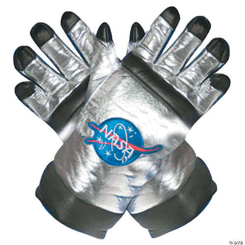 UNDERWRAPS unisex adults Astronaut Gloves - Silver Adult Sized Costumes, Silver,