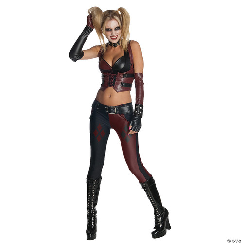 Rubies DC Arkham City: Harley Quinn Costume for Adults, Women's Medium