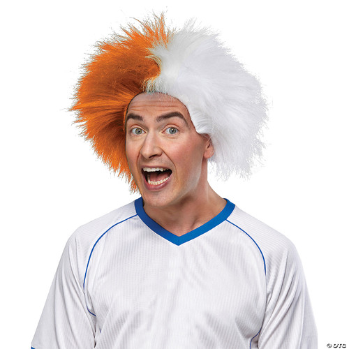 Morris Costumes Sports Fun Wig Orange White - One Size Fits Most