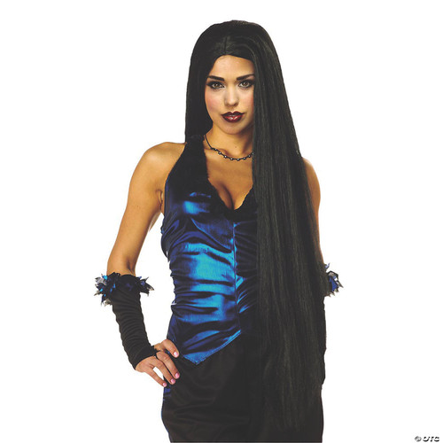 Rubie's Long Witch Wig Black Costume