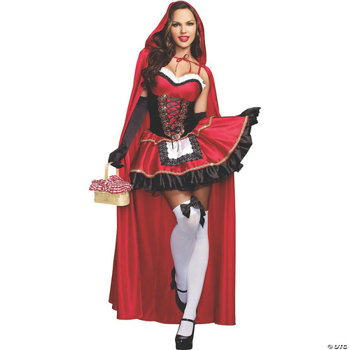 Dreamgirl Adult Sexy Little Red Riding Hood Costume for Women, Fashion Little