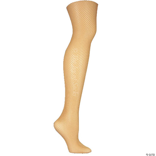 Leg Avenue Women's Nylon Fishnet Tights, Nude, One Size Costume
