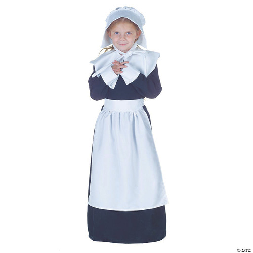 Kid's Thanksgiving American Historical Pilgrim Costume Kit for Plays, Pageants,