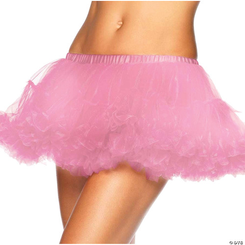 Leg Avenue Women's Puffy Chiffon Mini Petticoat Dress, Light Pink, One Size