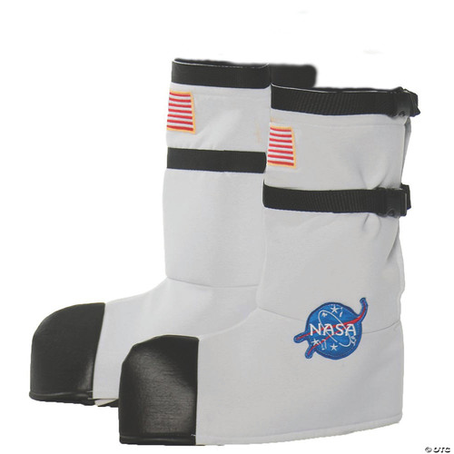 Underwraps Kid's Children's Astronaut Boot Top Covers Costume - White Childrens