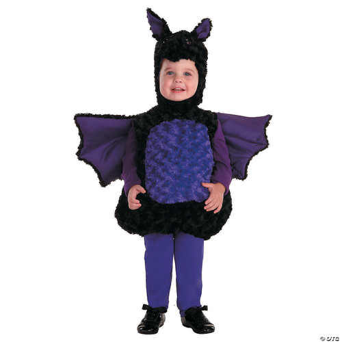 Underwraps Toddler's Bat Belly Babies Costume, Black/Purple, Large (2-4T)