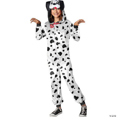 Girls Party Animal Dalmatian Tween Costume Medium Size 10-12 White