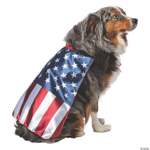Rasta Imposta USA Flag Cape for Dogs, Large Costume