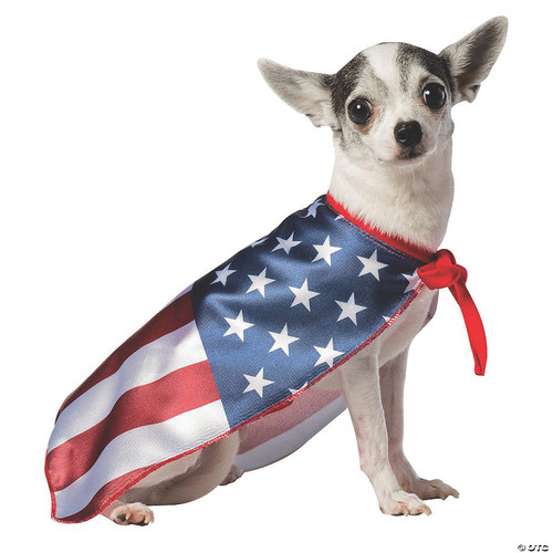 Rasta Imposta USA Flag Cape for Dogs, Small Costume