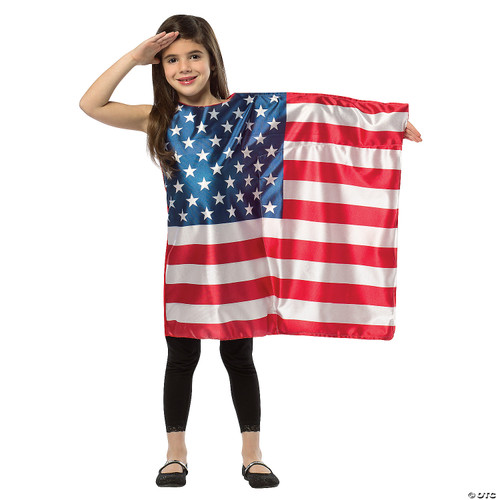 Rasta Imposta American USA Flag Dress, Red, White & Blue, Child Size 4-6X