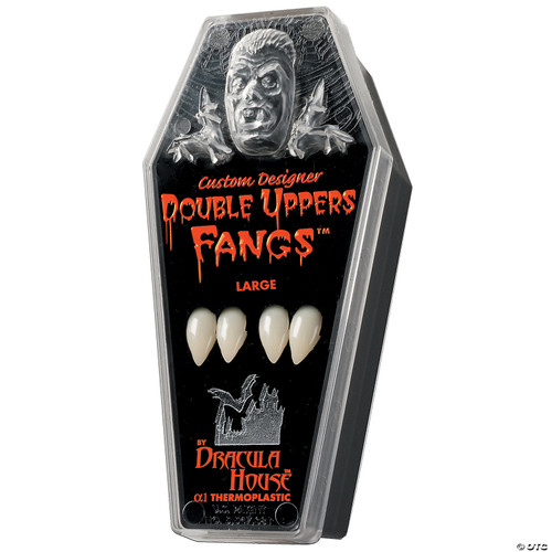 Morris Costumes Double Uppers Fangs White