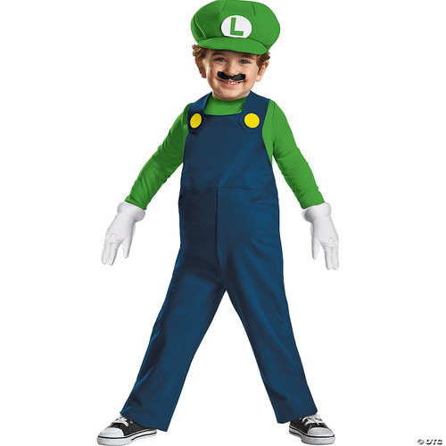 Nintendo Super Mario Brothers Luigi Boys Toddler Costume, Small/2T