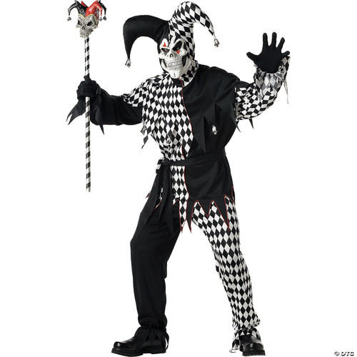 California Costumes Adult Dark Jester Costume Large Black