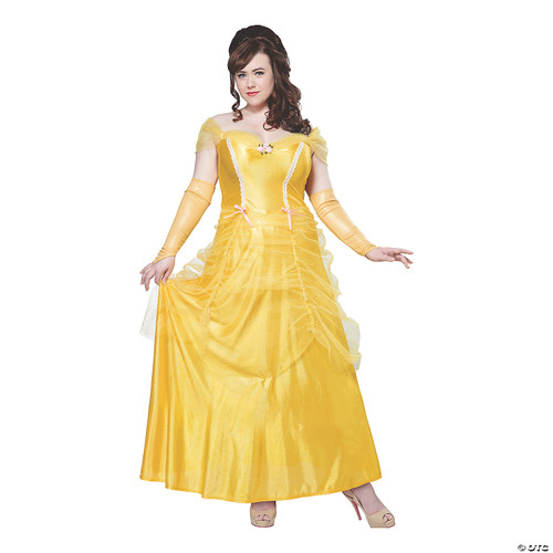 California Costumes womens Plus-size Classic Beauty Long Dress Gown Plus Adult Sized Costume, Yellow, 3X US