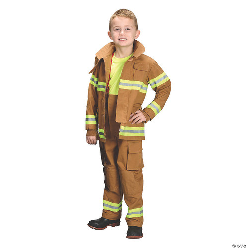 Aeromax Jr. Fire Fighter Bunker Gear, Tan, Size 6/8 Costume